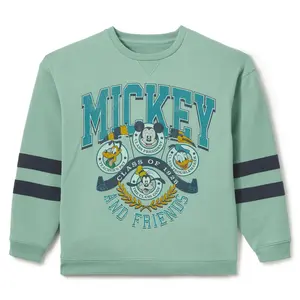 Disney Store Mickey Mouse and Friends Collegiate Pullover Sweatshirt for Adults – Exclusive