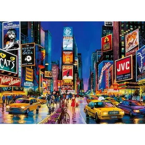 1PCS New York City Night Diamond Painting Kits for Adults DIY 5D Rhinestone Embroidery Arts Craft Home