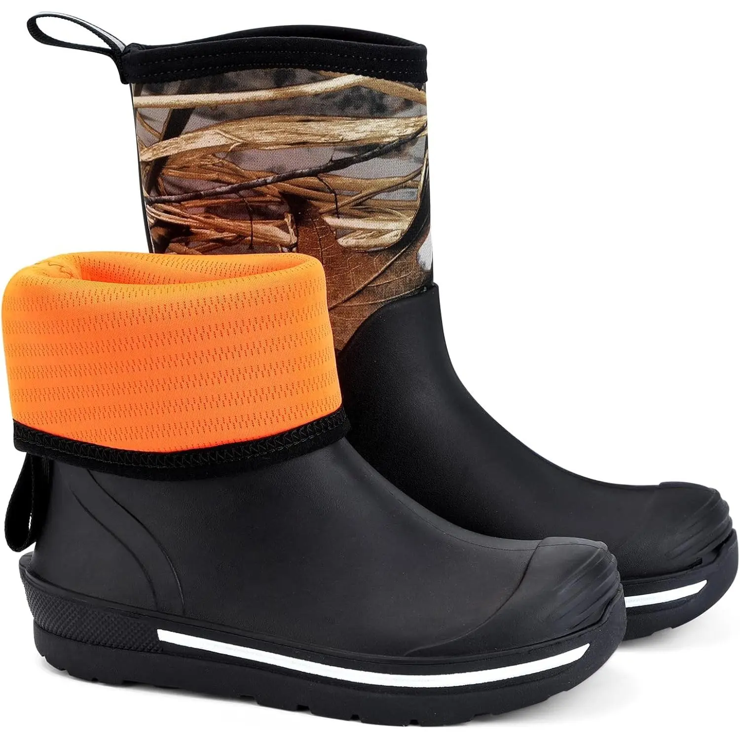 Kid's Waterproof Rubber Rain Mud Boots Insulated Durable Neoprene Outdoor Boots for Boys Girls All Seasons