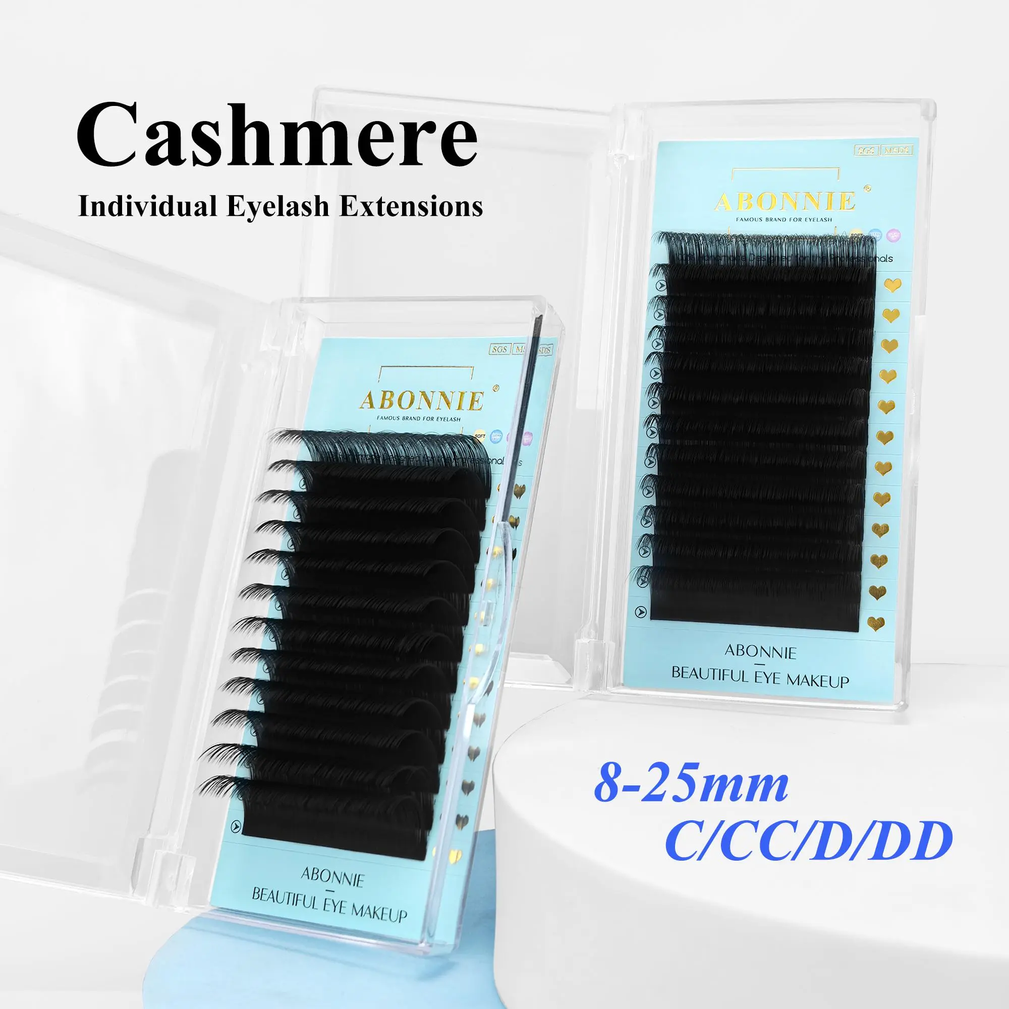 Abonnie Cashmere Lashes Classic Eyelash Extensions Russian Volume Matte Black Eyelashes 2026 New