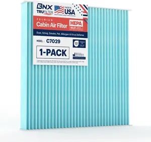 BNX TruFilter C7029 Cabin Air Filter, HEPA 99.97%, MADE IN USA