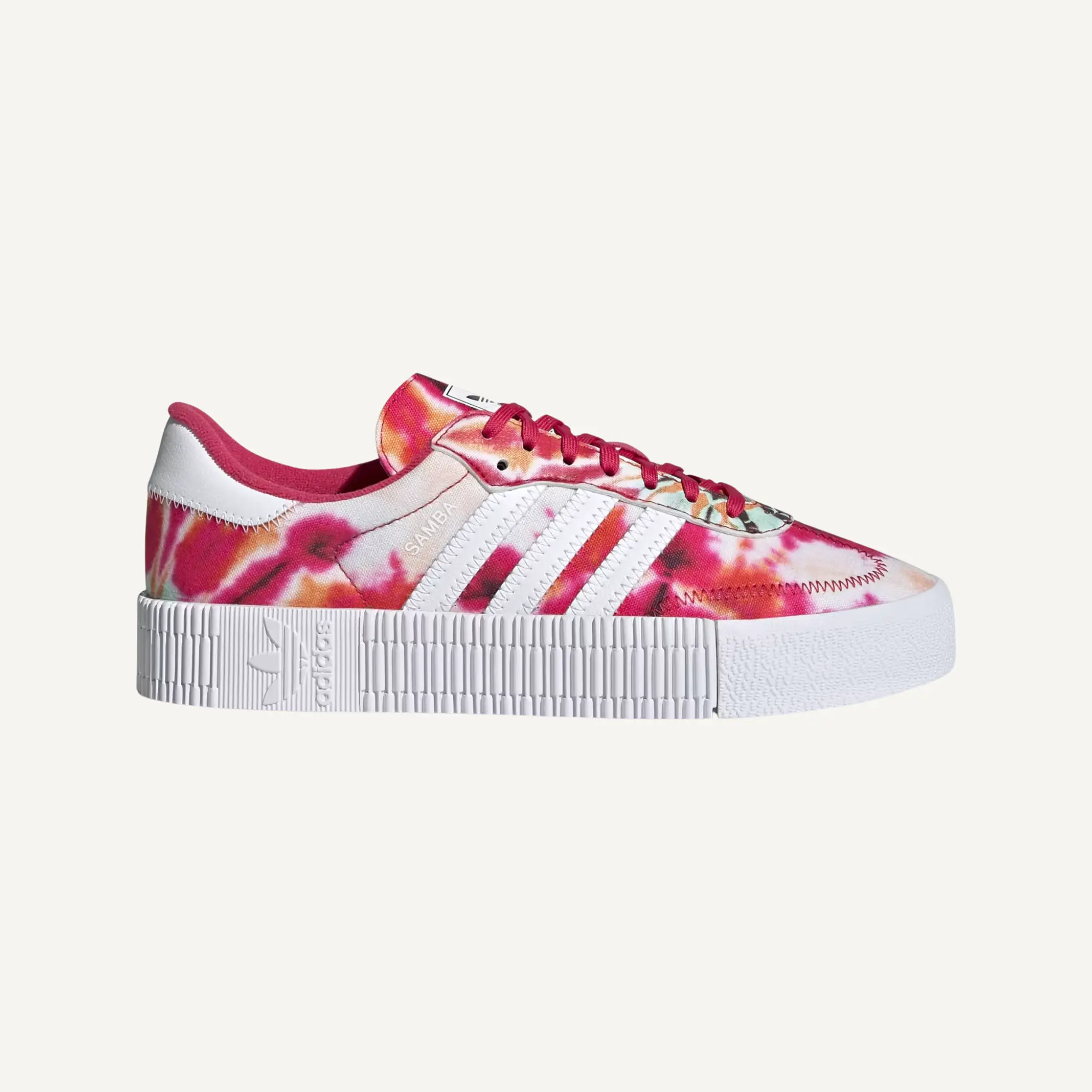 Adidas Originals Female Sambarose Sneakers - Women's Pink Casual Wear, GX2893 Model, Regular Fit, Standard Sizes (No Box), Tie-Dye Print