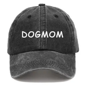 DOGMOM Cotton Baseball Cap for Pet Lovers 100% Cotton Denim Tag-Free Itch-Free 21.6-23.6" Circumference Ideal for Daily Wear