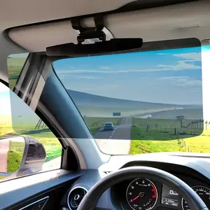 2pc Anti-Glare Polarized Car Sun Visor Extension – Acrylic Material, Blocks Strong Sun & Snow Glare for Safer, All-Season Safer Driving, Easy Snap-On Installation for All Vehicles,More Comfortable Driving