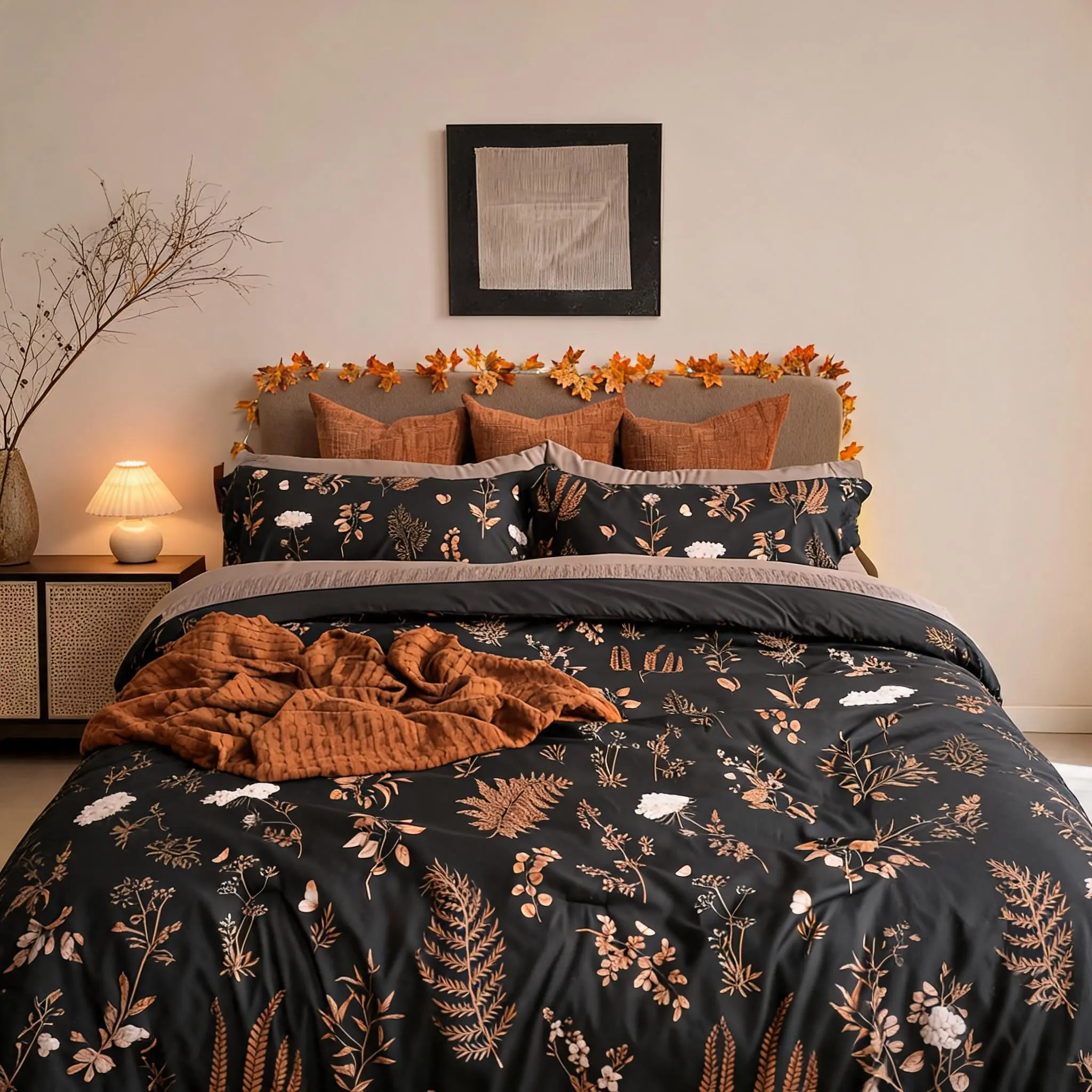 Bedsure 3 Pieces Cute Floral Bedding Reversible Comforter Set -Soft  Bed Set, 1 Soft Botanical Flowers Comforter and 2 Pillow Shams Gifts,sohochic