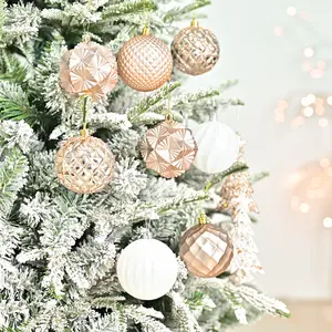 Luxury Christmas Gift Basket 34pc Hand Painted Ornaments for Home Tree and Wall Decor