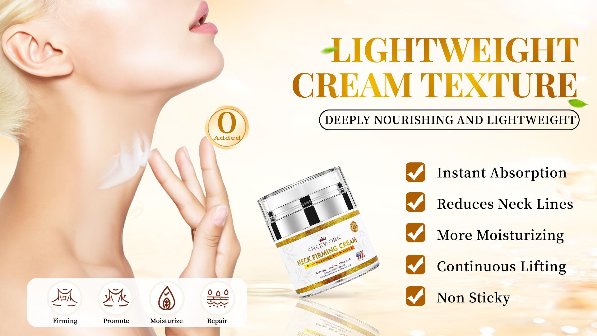 Neck Firming Cream, Neck Cream for Women and Men,Rejuvenating & Firming for All-day Hydration