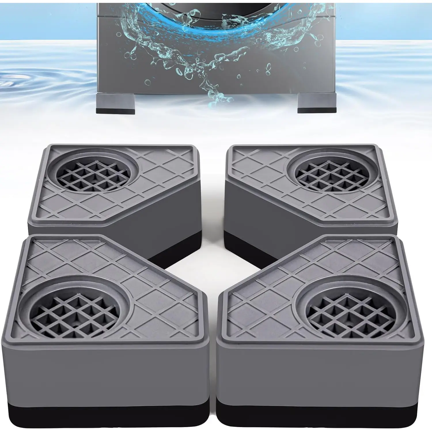 4Pcs Anti Vibration Pads for Washing Machine, Reduce Washer Dryer Moving