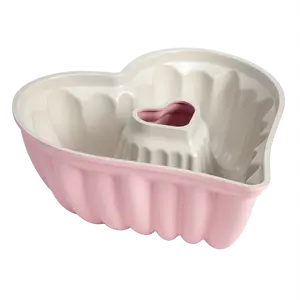 Paris Hilton Premium Nonstick Heart Shaped Fluted Pan, Dishwasher Safe, 9.5 inch, Pink