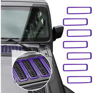 Hood Vent Cover Cowl Panel Vent Cover Trim Fit for 2018-2025 Jeep Wrangler JL JLU & Gladiator JT Exterior Accessories (Purple)