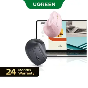 UGREEN 5.0 & 2.4G Mouse Wireless Vertical Ergonomic Mouse, Adjustable DPI Office Cordless 5 Buttons, Computer Mouse with 1000/1600/2000/4000 DPI for Windows/Mac OS etcCordless 5 Buttons, Computer Mouse with 1000/1600/2000/4000 DPI for Windows/Mac OS etc