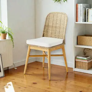 Juniper Woven Dining Chair with Cushion, Natural – Studio McGee Accent Chair