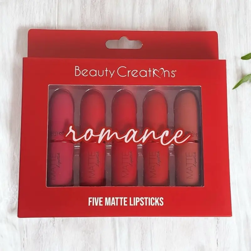 "Romance" five-piece matte lipstick set x Beauty Creations "Romance" five-piece matte lipstick set x Beauty Creations