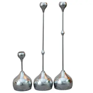 Light Luxury Modern Waterdrop Candle Holders, Suitable For Halloween Christmas Table Fireplace Mantel Wedding And New Home Gift, 3PCS Set