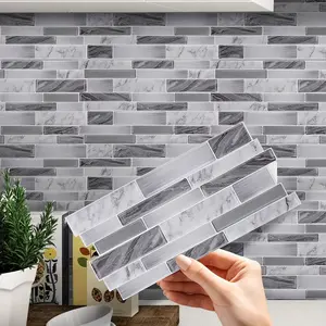 25pcs Marble Effect Kitchen & Bathroom Tile Stickers – Waterproof, Oil-Proof, Self-Adhesive Decor – Easy Apply, Durable, Multi-Color Options