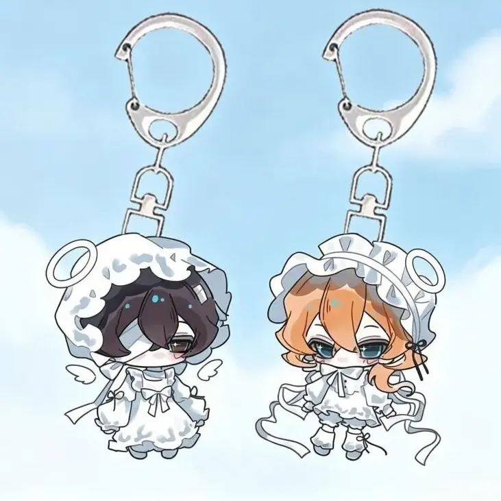 Bungo Stray Dogs Acrylic Keychain Cute Q Version Dazai Nakahara Kawaii Lovely Character Charm Christmas Eve Halloween Birthday Great Gift For Fans, Anime Lovers, And Collectors