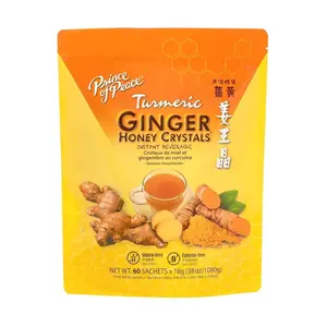 Prince of Peace Instant Ginger Honey Crystals with Turmeric, Value Pack 60 Sachets – Instant Hot or Cold Beverage Easy to Brew – Drink Like a Tea – Caffeine and Gluten Free – Real Ginger 38oz (1080g)undefined