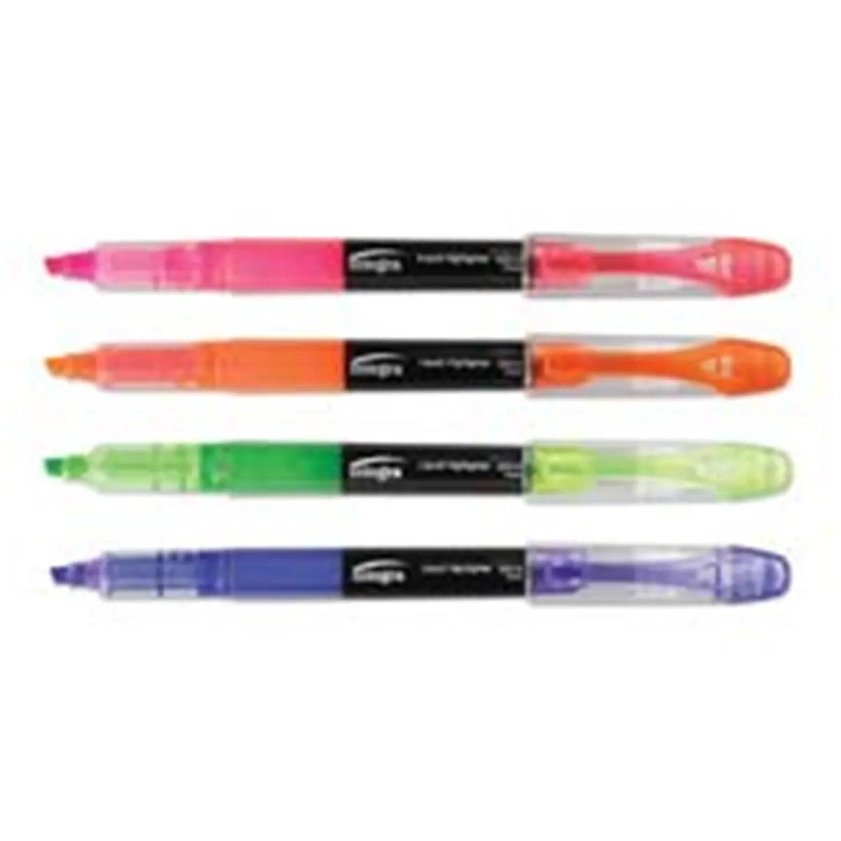 Integra ITA30000 Fluorescent Liquid Ink Highlighter - Chisel Tip - 5 per Set, Assorted - Bright and Resists Fading, Free Flowing Delivery, Transparent Liquid Ink