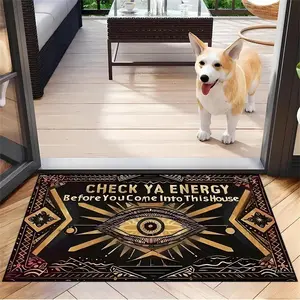 Devil's Eye Pattern Welcome Doormat, Non-slip Floor Mat, Household Kitchen Mat, Indoor Mat, Door Mat, Entrance Rug, Home Decor, Room Decor