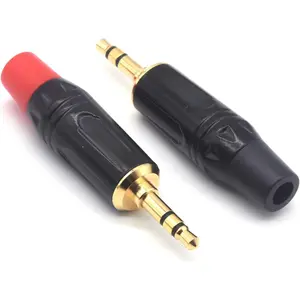 3-Pole 3.5mm Stereo Headphone Jack Male Plug Repair Replacement Solder Adapter, 3.5mm (1/8inch) Solder Type DIY Audio  Connector(2PACK)