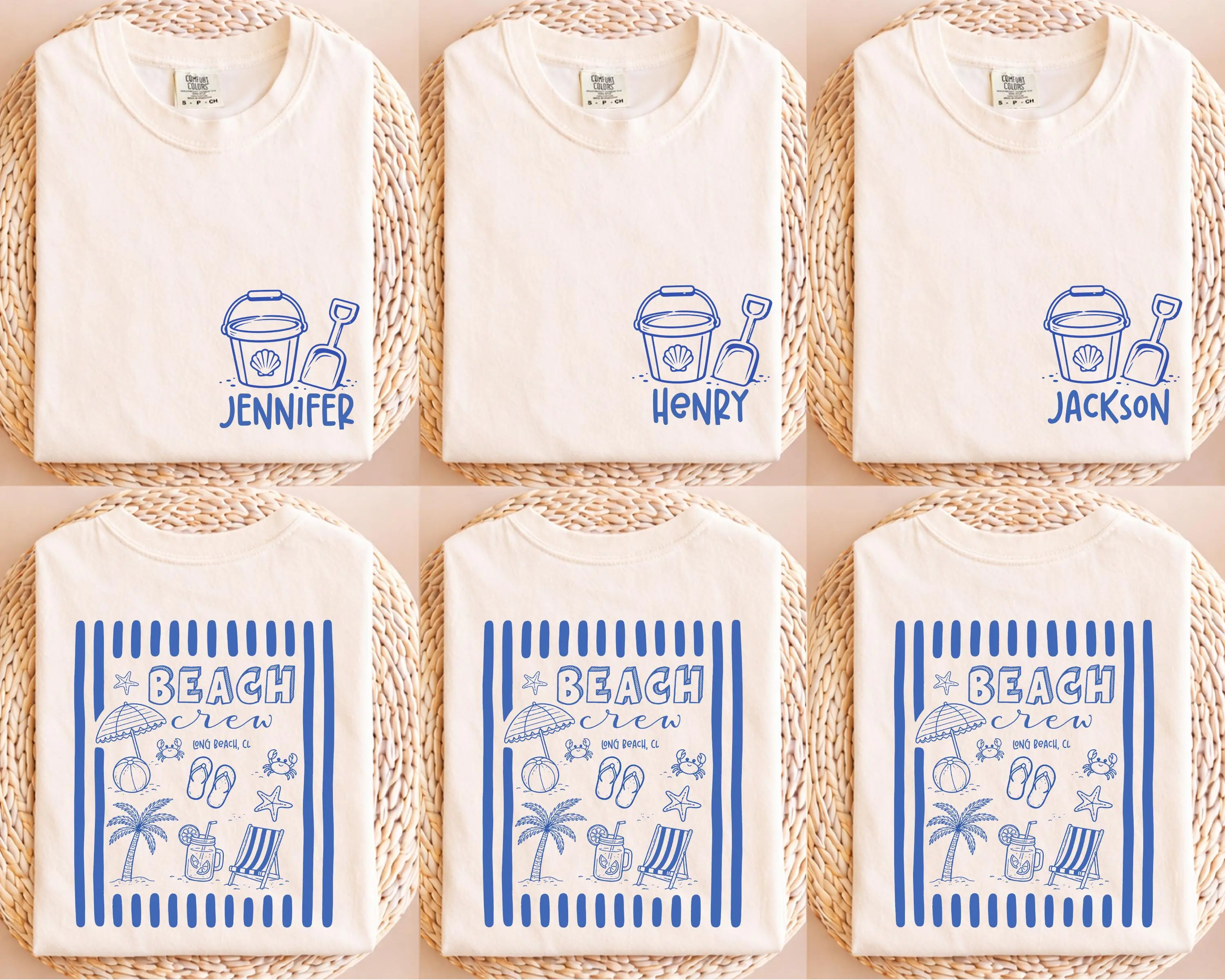 Custom Beach Vacation Group T-Shirt Comfort Color, Personalized Beach Crew Shirt, Family Trip Summer Vacation Tee, Vacay Family Beach Tees, Summer 2026 Shirt
