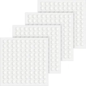 400 Pcs Cabinet Door Bumper, 1/4" Self-Adhesive Clear Rubber Bumpers Non-Slip Cabinet Door Stoppers, Furniture Buffer Hemispherical Silicone Pads for Door Furniture(6 * 2mm)
