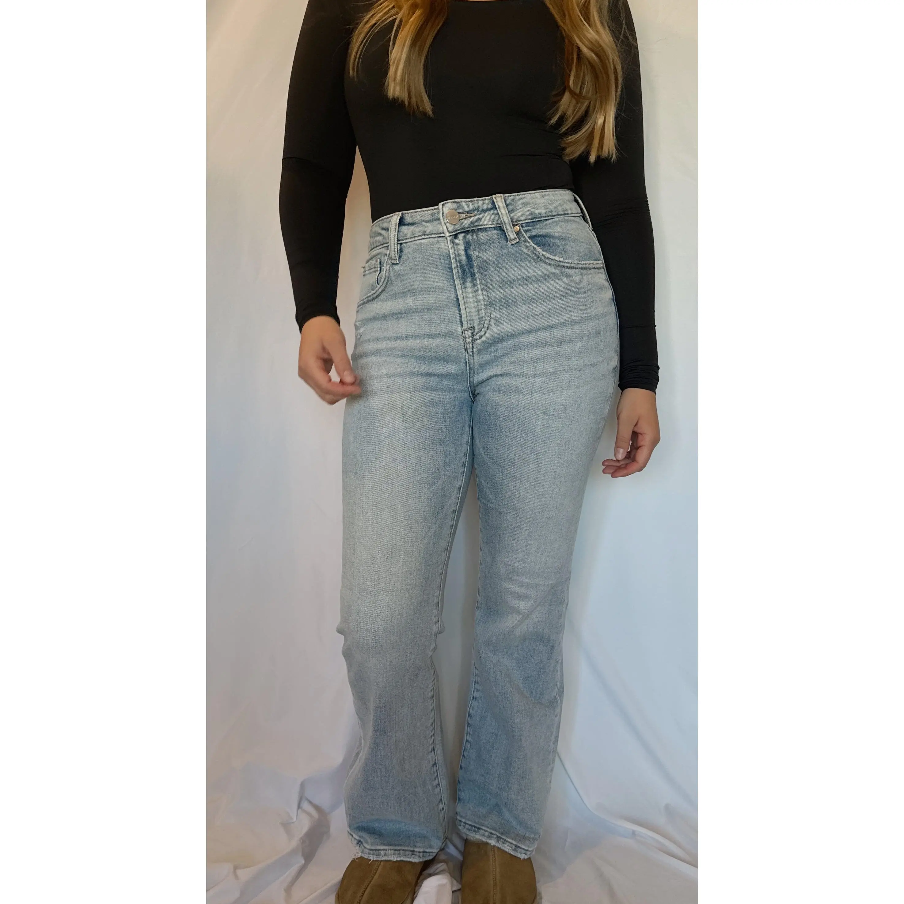 RISEN Full Size High Rise Ankle Flare Jeans