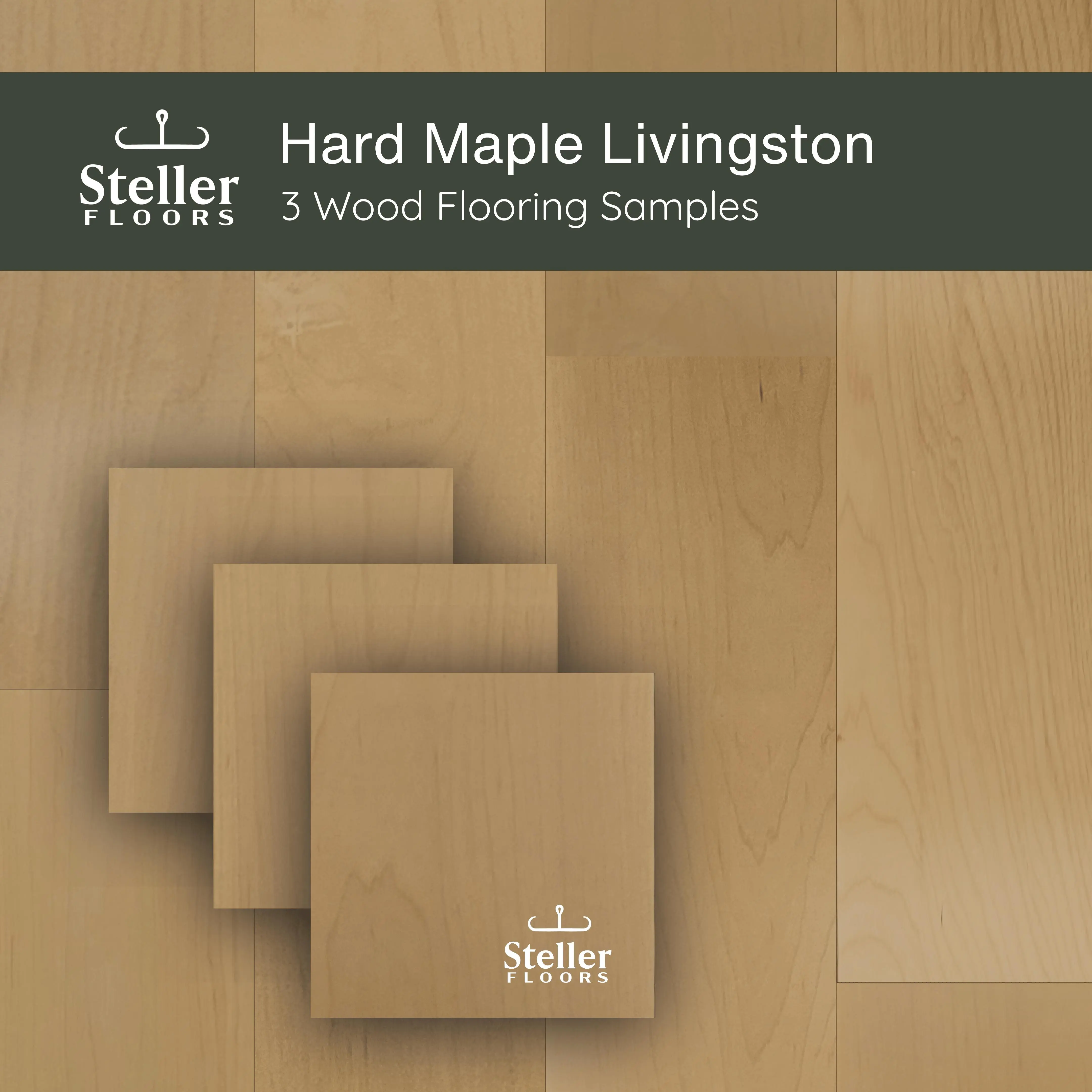 Hard Maple Livingston by Steller Floors - Sample 3-Pack - Includes Clip System