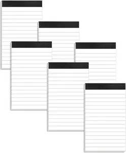 6-Pack Lined Mini Size Pocket Friendly Notepads Refills, 3x5 In, 30 Lined Pages Each, Compact Office Stationery Writing Pads with Pocket Notebook Functionality
