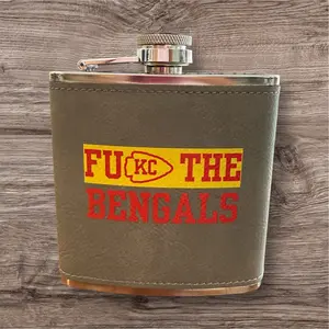 UV Printed FU KC The Bengals 6 oz Flask