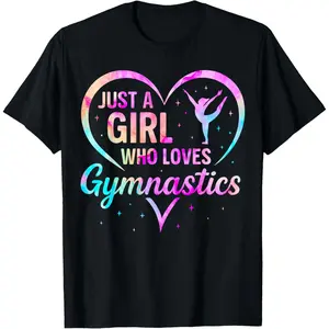 100% Cotton Gymnast Lover Just a Girl Who Loves Gymnastics T-Shirt