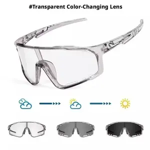 Unisex Photochromic Cycling Sunglasses- Windproof for Road Bike,Day and Night Outdoor Sports Use Fashion Large Frame Mountain Ski UV Protection Sunglasses