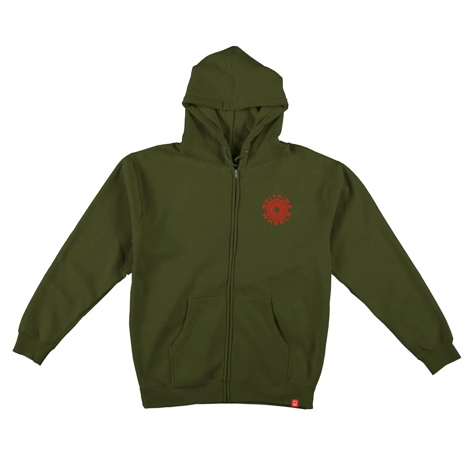 Spitfire Hoody Classic 87 Swirl Zip Army