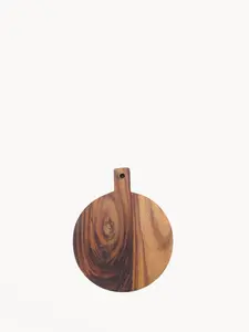 Mini Round Charcuterie Board - Handcrafted Albizia Wood Cheese Board