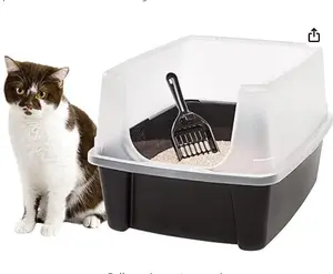 Cat Litter Tray with Scoop and Scatter Shield Cat Litter Tray with Scoop and Scatter Shield