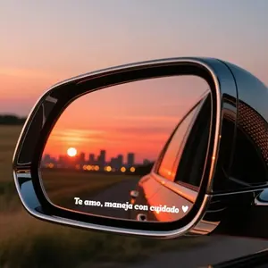 Te Amo Maneja Con Cuidado 4PCS Car Decal for Vehicle Decoration Inspirational Message for Rearview Mirror Enhance Your Car with Style Car Accessories Windshield Sticker