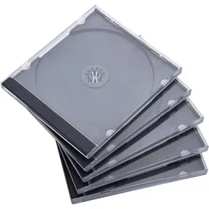 Progo® 10.4 mm Standard Single Clear CD Jewel Case with Assembled Black Tray, 25 Pack