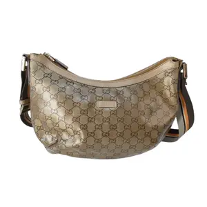 Pre-owned GUCCI Leather Shoulder Bags GG Crystal Web Shoulder Bag (2260000659761)