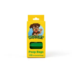 Wooofy I 120 Scent-Free Dog Poop Bags Leak-Proof Extra Thick Eco-Friendly Dog Bags