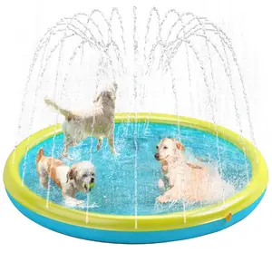 Heeyoo Non-Slip Splash Pad with Scratch Resistant Thickened Material, Adjustable Water Spray Height, Fun Outdoor Water Play