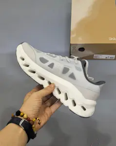 Pale off-white translucent mesh sneakers, wavy hollow midsole, this pair of sneakers matches light-toned outdoor utility daily outfits