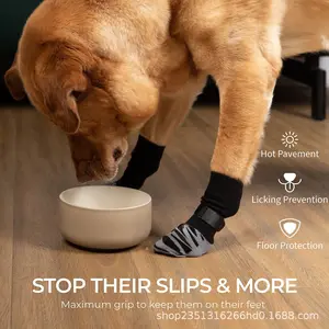 4Pcs Non-Slip Dog Socks Shoes Paw Protector Booties Breathable Pet Outdoor Indoor Accessories Puppy Shoes