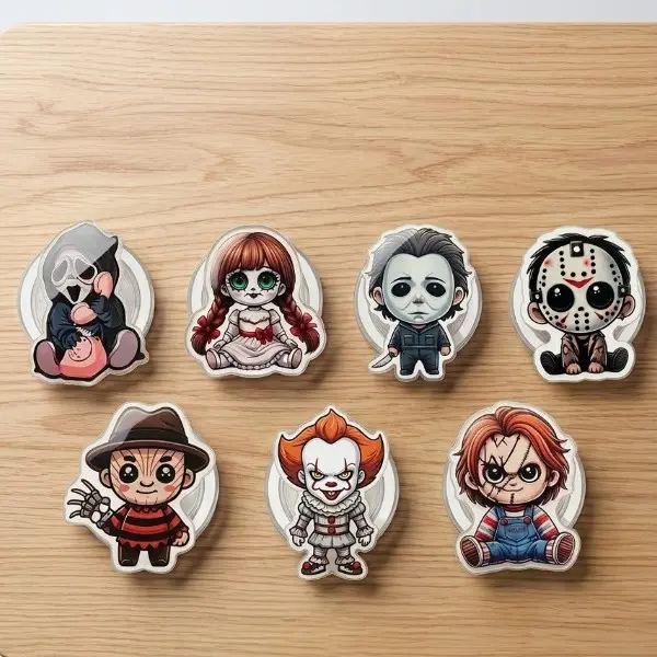 Horror Movie Character MagSafe Phone Grip, Cute Chibi Slasher Phone Holder Stand, Spooky Halloween Kindle Grip, Horror Fan Gift