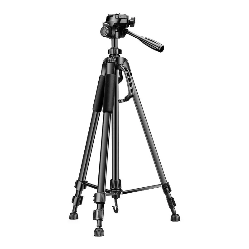 140CM live streaming camera gimbal tripod, telescope bracket tripod, fishing light bracket, suitable for live streaming, outdoor photography, and fishing, with 1/4 thread compatible with various photographic equipment, Aluminium