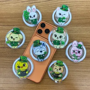 Cute St. Patrick’s Day Kawaii Animal Magsafe Phone Grip Magnetic Pop Socket & Kickstand for iPhone Kindle Gift
