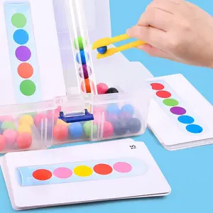 Colorful Bead Sorting Tube Toy Set (2 Sets), Color Shape Recognition Matching, Fine Motor Skills Training, Parent-Child Interactive Educational Toy