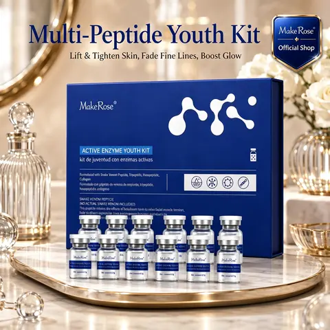 Mature/Dull/Dry/Oily/Normal Skin Anti-Aging Kit | MakeRose Peptide Collagen | Lifting Firming & Pore Minimizing | Reduces Wrinkles & Repairs Texture | Face/Neck/Hands | Unisex