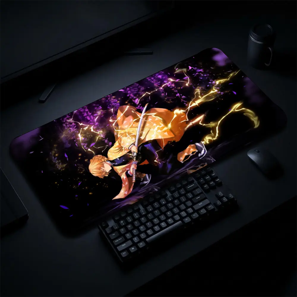 Collection Demons Slayer Gaming Mouse Pad Personal, Custome, Anime Desk Mat Extended Keyboard Pad Waterproof Non Slip Rubber Base Large Mousepad for PC Gamer Setup Desk Accessories 40x21 Inch,Office Gifts, Decor desktop