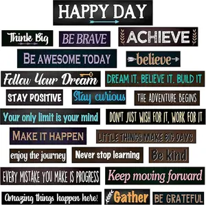 23PCS Inspirational Bulletin Board Decorations Motivational Classroom Banners Laminated Positive Quotes Farmhouse