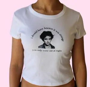 Edward 'Vampire' lyrics inspired Baby tee Trendy Graphic Baby Tee